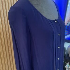 Banana Republic Royal Blue Long Sleeve Blouse